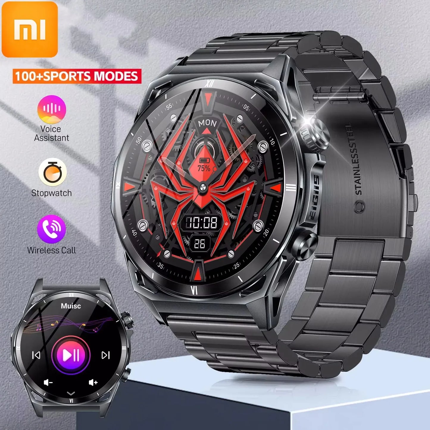 Xiaomi Smart Watch KE6 1.43" AMOLED Display Men Black Sports Watch KE Series Bluetooth Call Health Monitor IP68 Waterproof All