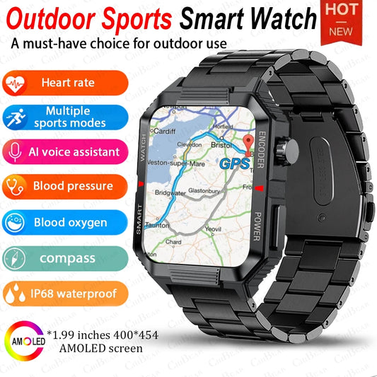 For Huawei ECG+PPG Smartwatch Men 1.99 Inch AMOLED HD Screen GPS Sports Tracking Health Monitoring Bluetooth Calling Smart Watch